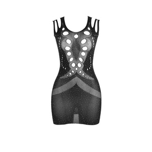Subblime – 952198 robe resille avec diamants brillants noir taille unique