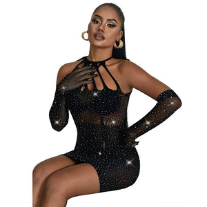 Subblime – 952235 robe réseille avec strass noir taille unique