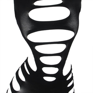 Subblime – 952266 robe résille élastique manches longues noir taille unique