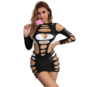 Subblime – 952266 robe résille élastique manches longues noir taille unique