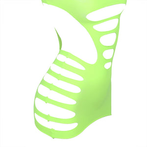 Subblime – 952280 robe résille élastique manches longues vert taille unique