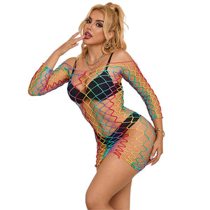 Subblime – 952426 robe résille manches longues arc-en-ciel taille unique