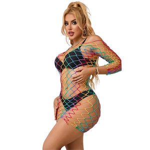 Subblime – 952426 robe résille manches longues arc-en-ciel taille unique