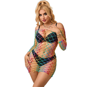 Subblime – 952426 robe résille manches longues arc-en-ciel taille unique