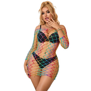 Subblime – 952426 robe résille manches longues arc-en-ciel taille unique