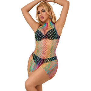 Subblime – 952433 robe résille sans manches col montant arc-en-ciel taille unique