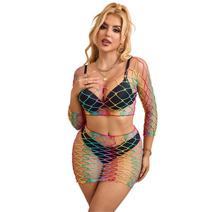 Subblime – 952440 ensemble 2 pièces réseille manches longues arc-en-ciel taille unique