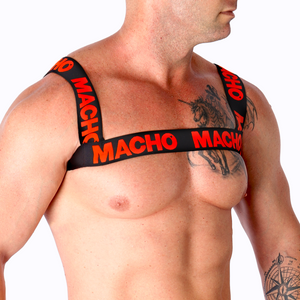 Macho – Harnais double rouge