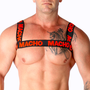 Macho – Harnais double rouge