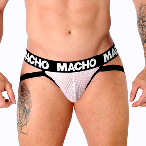Macho – Mx26x1 jock grid blanc