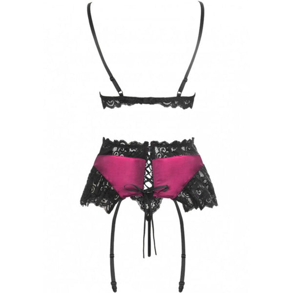 Livco Corsetti Fashion – Nahir lc 20214 soutien-gorge + culotte + porte-jarretelles