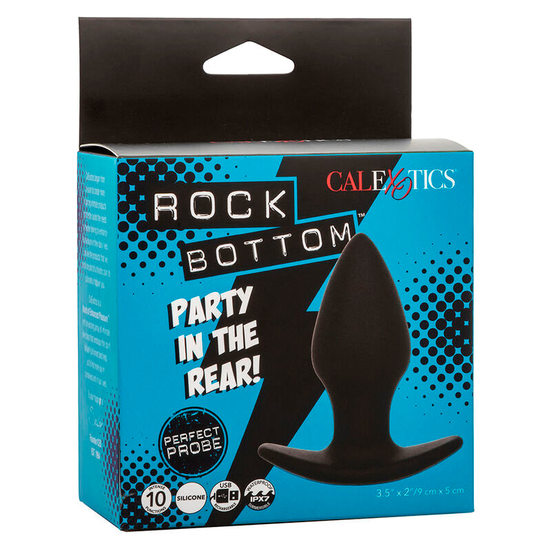 CALEXOTICS - ROCK BOTTOM PERFECTE ANAALPLUG 10 VIBRACIONES SILICONA NEGRO