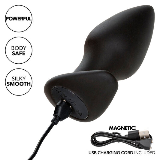 CALEXOTICS - ROCK BOTTOM PERFECT ANAL PLUG 10 VIBRACIONES SILICONA NEGRO