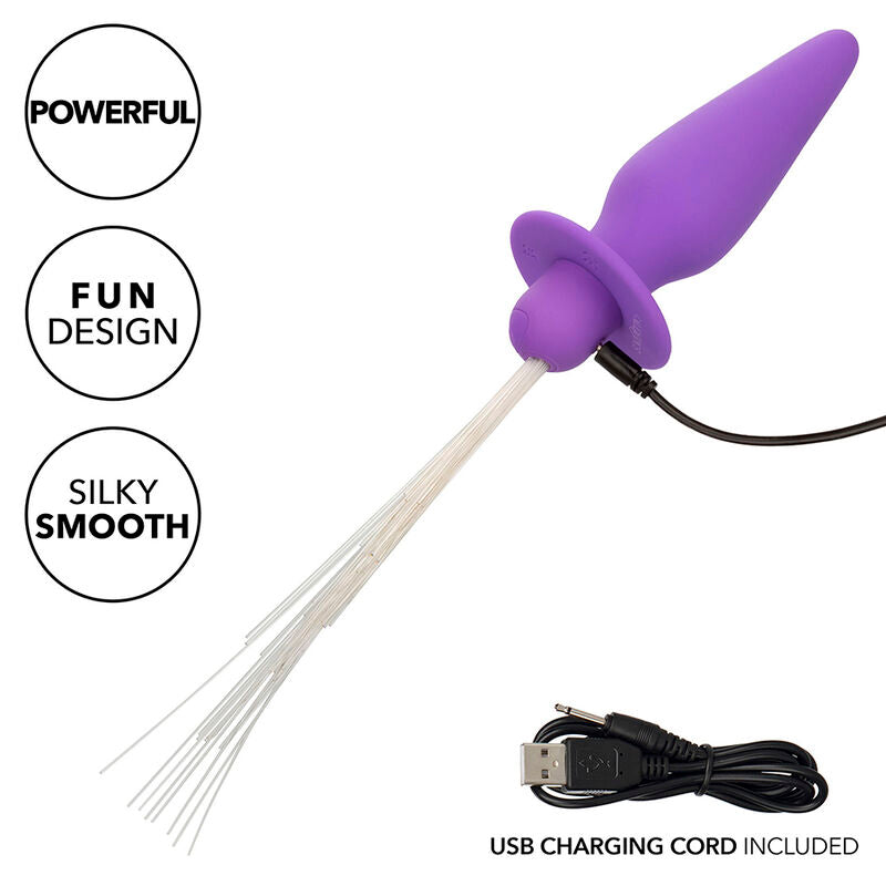 CALEXOTICS - SOUTHERN LIGHTS LIGHT UP PLUG ANAL WITH LIGHTS 10 VIBRACIONES SILICON VIOLETA