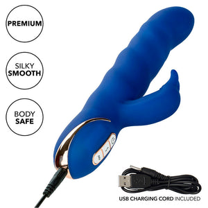 Vibromasseur lapin à mouvement ondulatoire en silicone