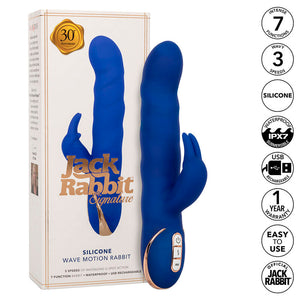 Vibromasseur lapin à mouvement ondulatoire en silicone