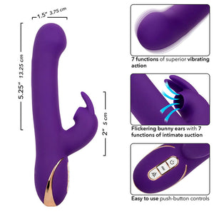 CalExotics – Jack rabbit vibrateur et stimulateur 7 niveaux de vibration et ondes stimulantes bleu