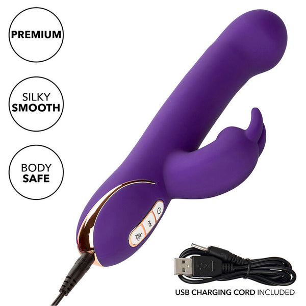 CalExotics – Jack rabbit vibrateur et stimulateur 7 niveaux de vibration et ondes stimulantes bleu