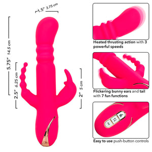 Vibromasseur triple chauffant en silicone