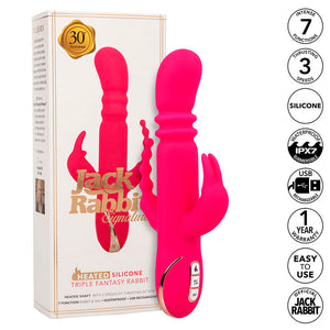 Vibromasseur triple chauffant en silicone