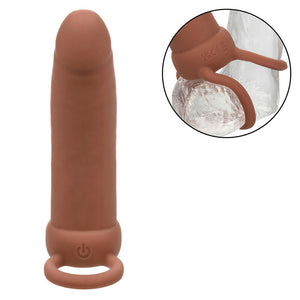 CalExotics – Maxx thick double pénétrateur 10 vibrations marron