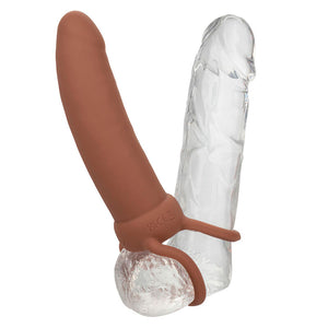 CalExotics – Maxx thick double pénétrateur 10 vibrations marron