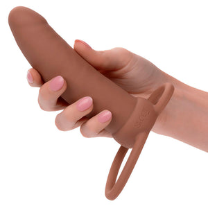 CalExotics – Maxx thick double pénétrateur 10 vibrations marron