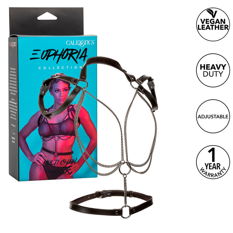 CALEXOTICS - EUPHORIA ARNÉS ESTILO CABESTRO WITH MÚLTIPLES CADENAS PREMIUM
