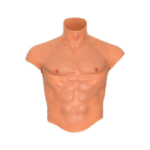 Torse en silicone, pectoraux et abdominaux