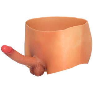 Boxer avec gode intégré, 18 cm