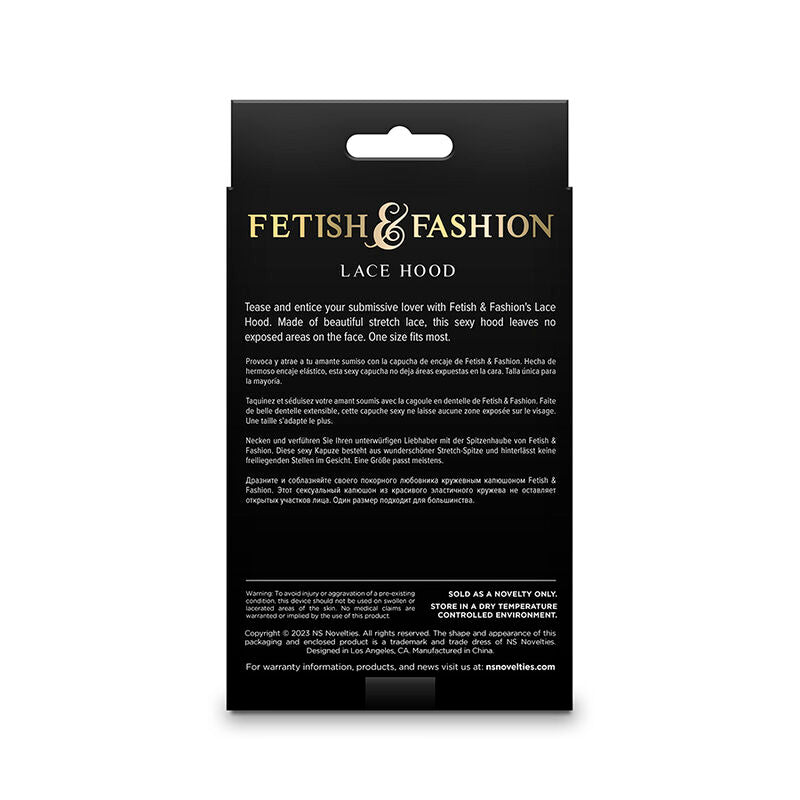 NS NIEUWIGHEDEN - FETISH &amp; MODE PASAMONTAÑAS DE ENCAJE NEGRO