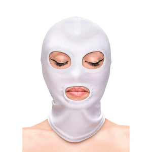 NS NOVELTIES - FETISH & FASHION CAGOULE YEUX ET BOUCHE NYLON BLANC