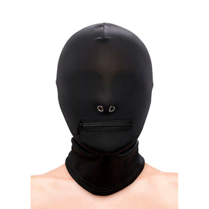 NS NOVELTIES - FETISH &amp; FASHION PASAMONTAÑAS COMPLETO CON CREMALLERA NYLON NEGRO
