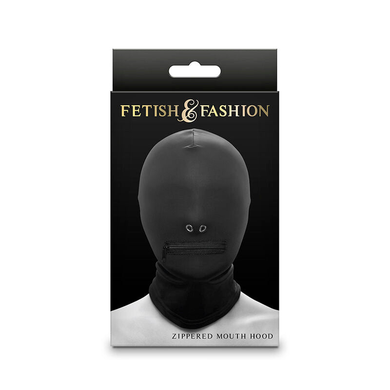 NS NOVELTIES - FETISH &amp; FASHION PASAMONTAÑAS COMPLETO CON CREMALLERA NYLON NEGRO