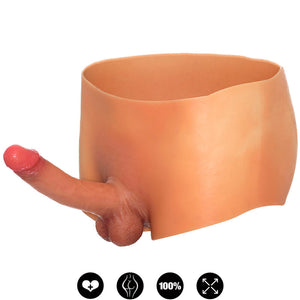 Boxer avec gode intégré, 18 cm