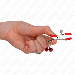 Kink – Pince à meton double cloche rouge rouge 6 cm