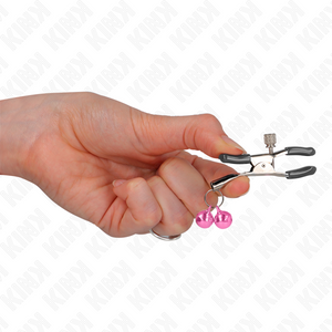 Kink – Pince à meton double cloche rose 6 cm