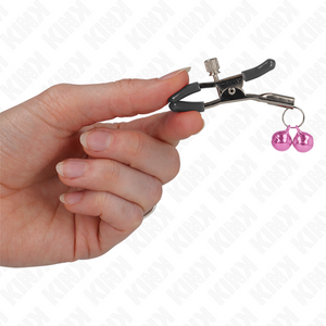 Kink – Pince à meton double cloche rose 6 cm