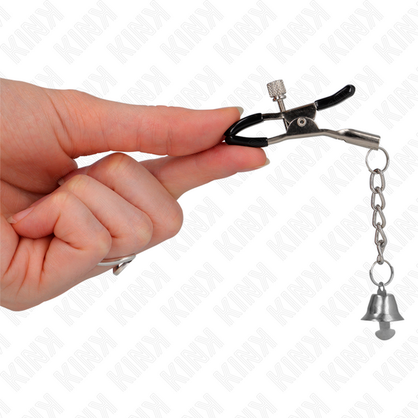 Kink – Pinces à téléton pendentif cloche argent 6 cm