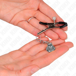 Kink – Pinces à téléton pendentif cloche argent 6 cm