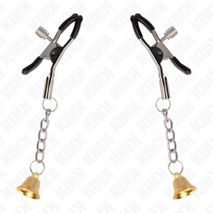 Kink – Pinces à télémon pendentif cloche or 6 cm