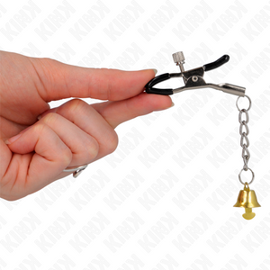 Kink – Pinces à télémon pendentif cloche or 6 cm