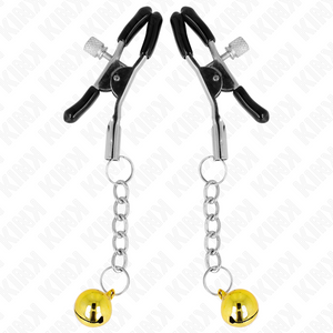 Kink – Pinces à meton pendentif jingle bell or 6 cm