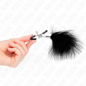 Kink – Pince à meton plume noir 7 cm