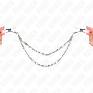 Kink – Pinces à metelier avec 2 chaînes fines argent 20/23 cm
