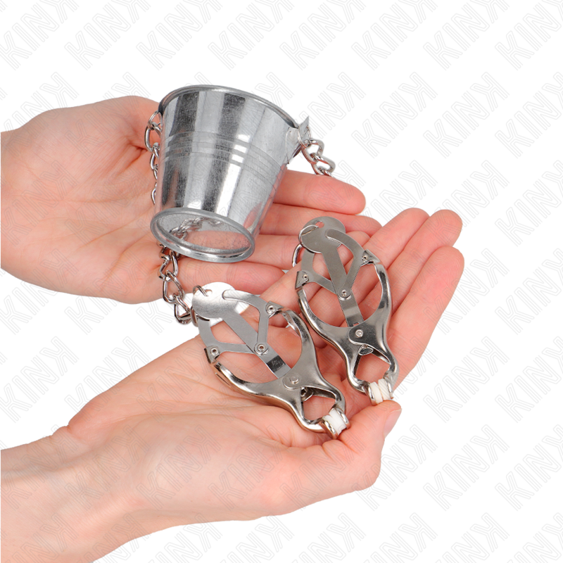 Kink – Pinces à metelier avec seau argent