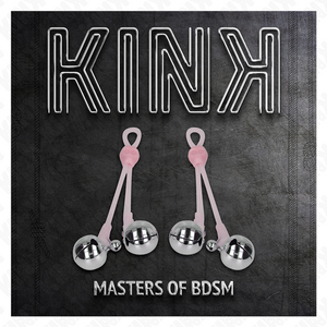 Kink – Pinces à télépin lumineuses crâne avec anneau cloches réglables rose / argent