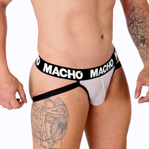 Macho – Mx26x1 jock grid blanc