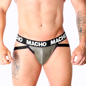 Macho – Mx27gr jock cuir gris beige