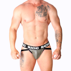 Macho – Mx27gr jock cuir gris beige